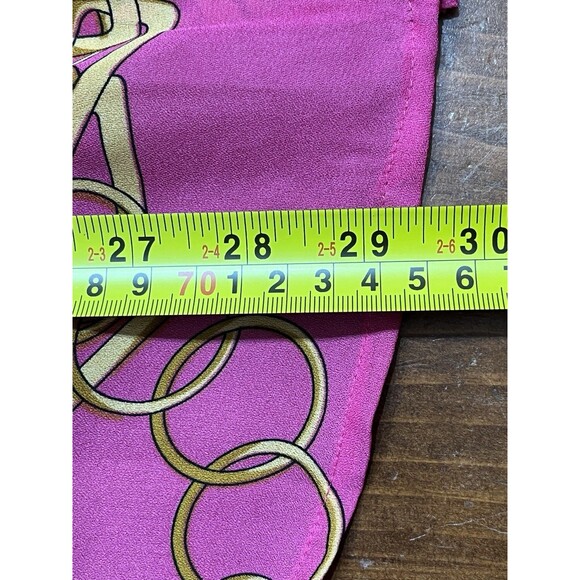 Y2K VTG 2000 Sheer Blouse Sunny leigh Womens L Fairy Core Equestrian Chain Pink - Picture 10 of 13